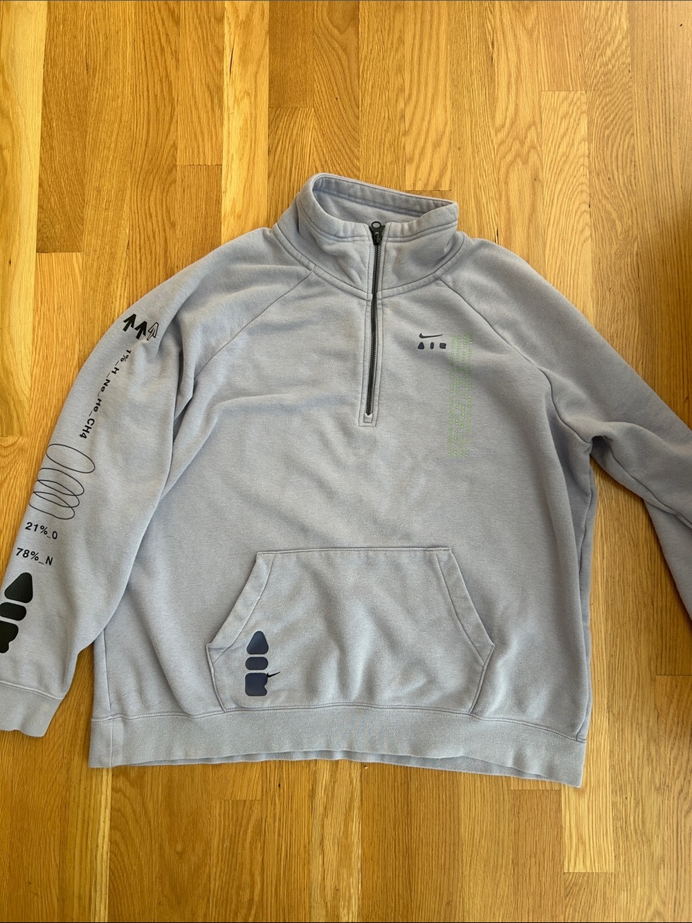Nike Women's Light Purple Half-Zip Sweater